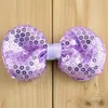 Accessori per capelli 50 pz/lotto 21 colori 9 cm FAI DA TE Lucidi Paillettes Archi Nodo Senza Clip Moda Applique Fascia Per Bambini Ragazze