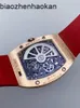 Часы Richardmill Швейцарские автоматические часы Richar Mille Extra Flat Rm 6701 Розовое золото Мужские бумажные корпуса frj