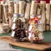 New 6pcs Christmas Candy Biscuits Bottle Sealed Jar Christmas Tree DIY Gift Cookie Chocolate Storage Bottle Christmas Decoration