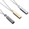 TItanium Openable Buddhism Supplies Faith Jewelry Sanskrit Mantra Stupas Amulet Square Pendant Necklace Ash Urn Jar Locket Necklaces