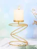 Candle Holders 1 Pcs Wedding Golden Luxury Style Metal Simple Decoration Bar Party Living Room Decor Home Candlestick