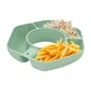 Assiettes Snack Ring Bowl compartimentées avec des conteneurs de grande capacité, fournitures de fête pour pique-nique randonnée voiture