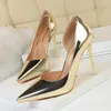 Buty mody 2024 40 Dress Woman Pumps Stoletto Kobiety Sexy Party Metal Pu High Heels 5 Kolor 57156 716