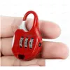 Novelty Items Color Mini Padlock For Backpack Suitcase Stationery Password Lock Student Children Travel Gym Locker Security Metal Ca Dhdsr