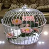 Nids Livraison gratuite 1 pièces cage à oiseaux en fer continental fenêtre décorative petite cage ornements de mariage.cages classiques pour oiseaux