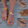 Sandalen vrouwen boho bloem flip flop flops dames zomer strand vakantie flat schoenen maat