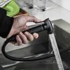 Rostfritt stål badrumskran dra ut varmt kallt vatten diskbänk blandare kran temperatur och högtryck kök kran