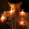 Strängar julbelysning Po Heart Clip Led Light String för heminredning Bröllop Alla hjärtans dag Decor Garland Navidad Fairy