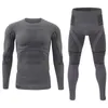 Herren Thermo-Unterwäsche 2024 Winter Warm Set Taktische Fitness Leggings Enge Sportbekleidung Langes Hemd Freizeitkleidung