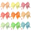 Hair Accessories Children Bow Clip Handmade Dovetail Angle Ribbed Ribbon Baby Bangs Wholesale