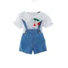 Ensembles de vêtements 2023 printemps été à manches courtes Dot jupe ensemble tout-petits tenues enfants vêtements bébé fille t-shirt pour les filles