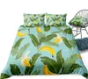 Sängkläder set bananer och palmblad täcke täcke set frukt sängkläder set drottning sommar hem textil kung blommig säng set drop ship 230427