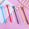 16Pcs Cartoon Neutral Pen 3d Love Gel Pens Pvc Soft Glue Student Stationery Black 0.5mm Needle