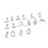 New Personalized Butterfly Earrings Square Earring Studs Stainless Steel Ear Bone Nail With Ball Earbone Nails Ear Piercing Ring Accessories Screw Back Jewelry