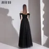 Jeheth Off The Plound Velvet Top Tol Tule Вечерние платья мимолетные платья для выпускной вечеринки.