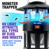Bell Howell Monster Trapper Fliegenfalle Fliegenfänger UV-Licht Vakuumgebläse zieht Insekten an