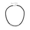 Choker Black Beads Necklace Women Man Hip Hop Personality Design Fashion Letter Chain Men's Jewelry