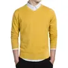 Chandails pour hommes 100% coton pull hommes à manches longues cardigan hommes col en v pulls en vrac solide bouton ajustement tricot style décontracté vêtements 231127