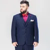 Men's Suits Stripe Fashion Three Obese Piece Single Breasted Clothes Trousers Vest Formal Men For Wedding Plus Size XL-9XL