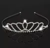 Bellissimo cristallo lucido Tiara nuziale Party Pageant Argento placcato Corona Fascia per capelli economici Diademi da sposa Accessori MMA16251716413