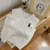 Vest Children Sweater Tjock Needle Sleeveless Plover V-Neck Knitting Tops Thread Trimning Boys 2-7T Drop Delivery Baby Kids Maternity Dhkti