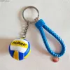 Key Rings Mini Volleyball Keychain Sport Football Chain Chain Gift Ball Basketball Titular Rugby Ring Soccer Keyring Presente de aniversário J230427