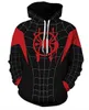 Carl – sweat à capuche Spider Man pour hommes, univers parallèle, petit manteau noir, imprimé en 3D, Cosplay Anime