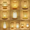 lâmpadas japonesas de bambu