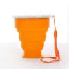 Wielofunkcyjny teleskopowy silikonowy składany filiżanka do picia z pokrywką Outdoor Portable Lightweight Tea Cup Kreatywny kubek wodny BH0074 TY