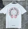 Klasik Erkek Kalp T-Shirts Lüks Tişört CH Marka Tees Men Kadın Sanskrit Mektup Chromees Sweatshirts Kısa Kollu At Nalı Tasarımcı Çift Çapraz 2xr