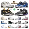 2024 Jumpman 3s Chaussures de basket-ball Hommes Baskets Sports de plein air Baskets 3 Rust Pink Desert Elephant Fire Red UNC Court Purple Laser Orange Cardinal Hall Of Fame 36-47