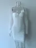 Abiti casual Summer Bodycon White Sexy Women Party Arrivi Elastico Mini Evening Club Night Drop 230427