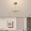 Lampadari di lusso soggiorno lampadario di cristallo 2023 semplice e moderno luce camera da letto principale studio illuminazione interna rotonda