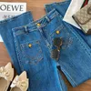 Dżinsy damskie Idares spodni Jean Vintage ubrania Y2K Fobie Ubranie Koreańskie spodnie modowe Kobieta wysoka talia streetwear Flare 231127