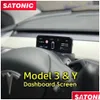 Electric Vehicle Accessories Model Y 3 Smart Dashboard Cluster Instrument Lcd Digital Information Displayer For Tesla Modely/ Model3 D Otxe0