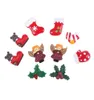 10 pièces résine mixte série de noël artisanat Flatback Cabochon Scrapbooking décorations ajustement pinces à cheveux embellissements perles Diy9105339