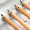 Basit Atmosferik Bambu İş İmzası Beyan Pen Okulu Ofisi Siyah Mürekkep 1mm Öğrenci Yazma Kırtasiye
