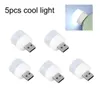 LED -Glühbirnen 5pcs Mini USB -Stecker 5V Superhelle Augenschutzbuch Licht Computer Mobile Stromladung USB Small Round Night Light