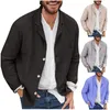 Mäns kostymer blazers casual blus bomullslinne skjorta fast färg kostym krage långseleved manliga toppar streetwear camisas kemise homme 230427