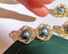 Stud Earrings HENGSHENG 8-9mm Refined Silver Concealer Pearlescent Dazzling Color Platinum Grey Pearl