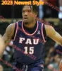 2023 Męskie finał cztery fau sowls koszulka koszykówki Tre Carroll Leo Beath Jack Jackson Alejandro Ralat Brandon Weatherspoon Florida Atlantic Owls Jerseys Custom