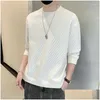 Men'S Hoodies Sweatshirts Mens Spring Autumn Y2K Elegant Fashion Kpop Sweatshirt Man All Match Long Sleeve Top Solid Color Casual Otygp