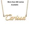 Chains Cursive Initial Letters Name Necklace For Carissa Birthday Party Christmas Year Graduation Wedding Valentine Day Gift