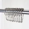 New Shower Curtain Rings Hooks Metal Bathroom Clip Easy Glide Hooks Polished Shower Curtain Rings Curtain Hooks ZZ