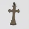 Colares de pingente 12 peças suave cruz colar de aço inoxidável jesus cristão jóias com corda e corrente para homens mulheres atacado pacote