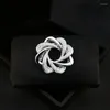 Brooches Luxury Dual-Purpose Silk Scarf Ring Brooch All-Match Accessories Women T-shirt Clothes Corner Knot Buckle Hem Fixed Jewelry Pins