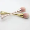 Złoty różowy makijaż makijażowy Pojedynczy podróżniczka Rumieniec Make Up Brush Professional Beauty Cosmetics Tool LL