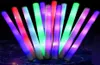 Lightup Foam Sticks Party Noise Maker Concert Decor LED Mjuka batonger Rally Rave Glowing Wands Color Changing flash Torch Festivals1367882