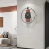 Duvar Saatleri Sevimli Olağandışı Saat Tasarım Şık Modern Modern Vintage Büyük Yuvarlak Reloj Pared Kahve Köşesi Dekorasyonu Hy50wc