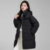 Womens Down Parkas Korean Winter Hooded Parkas Jacket Women Long Thicken Warm Down Cotton Parka Overcoat Ladies Loose Snow Wear Outwear 231208